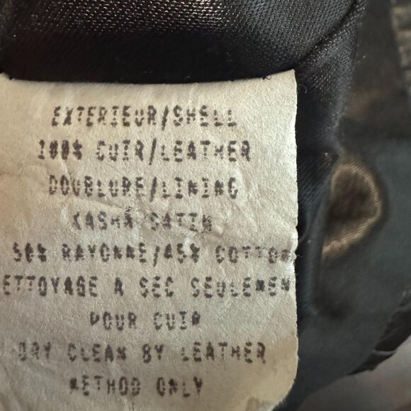 Vintage 90s Black Leather Belted Coat Removable Collar – The Olde Hide House - Picture 12 of 14